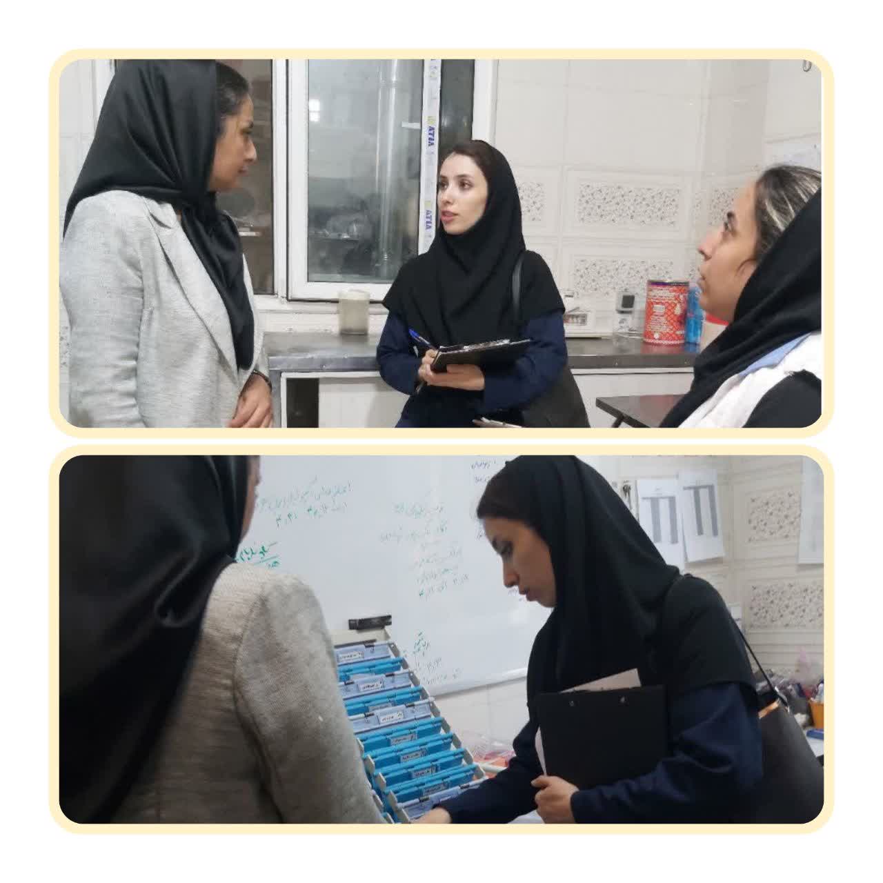  بازدید کلی از فضای مرکز و بررسی رفع نواقص بهداشتی مشاهده شده توسط کارشناسان مراقب سلامت